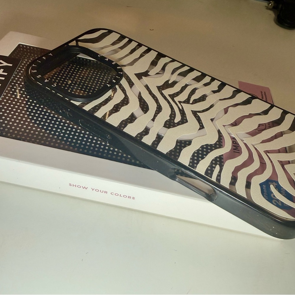 Zebra Pattern Phone Case - Black and White